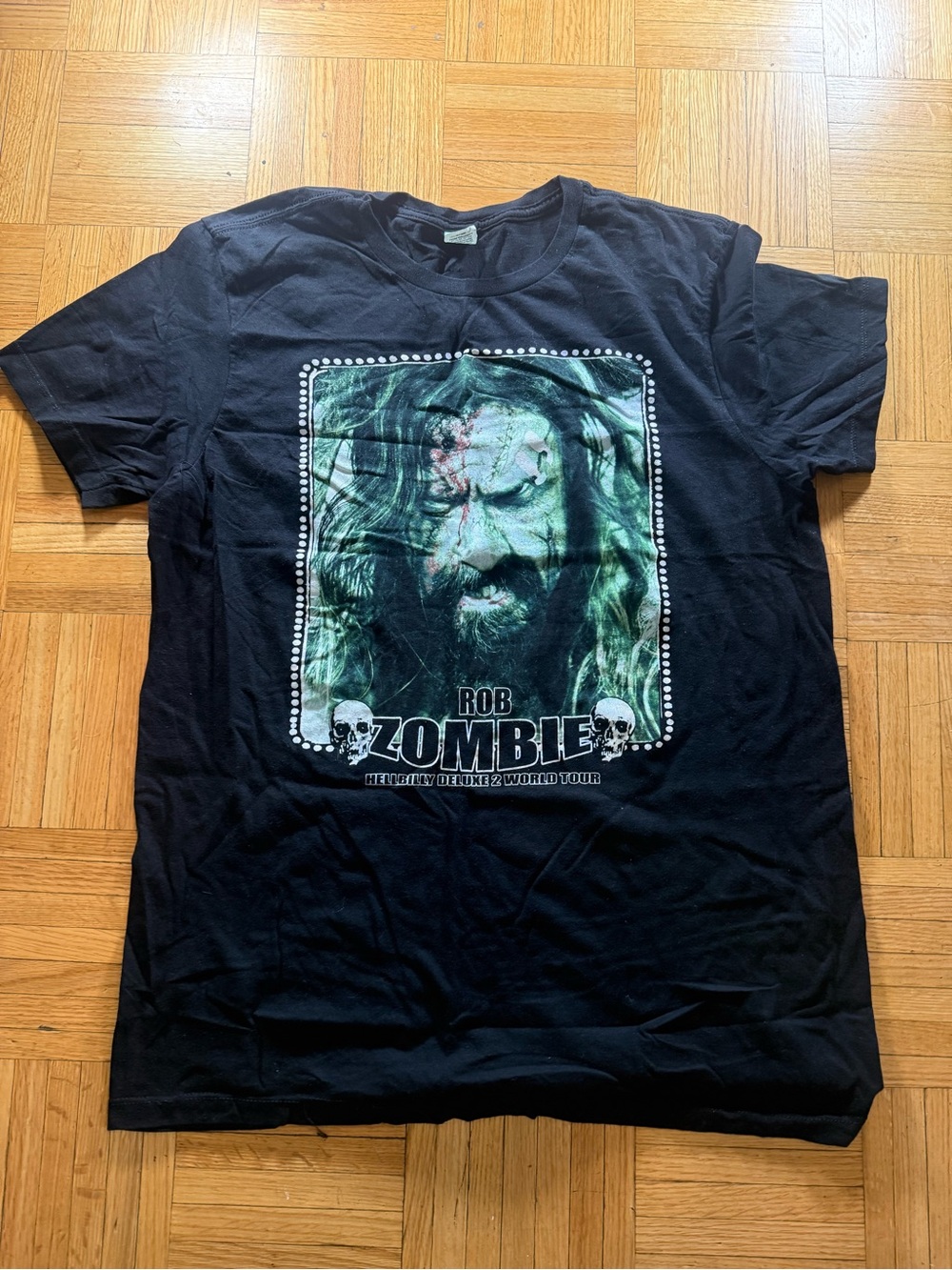 Vintage Rob Zombie Black Band Tshirt hellbilly deluxe 2 world tour large